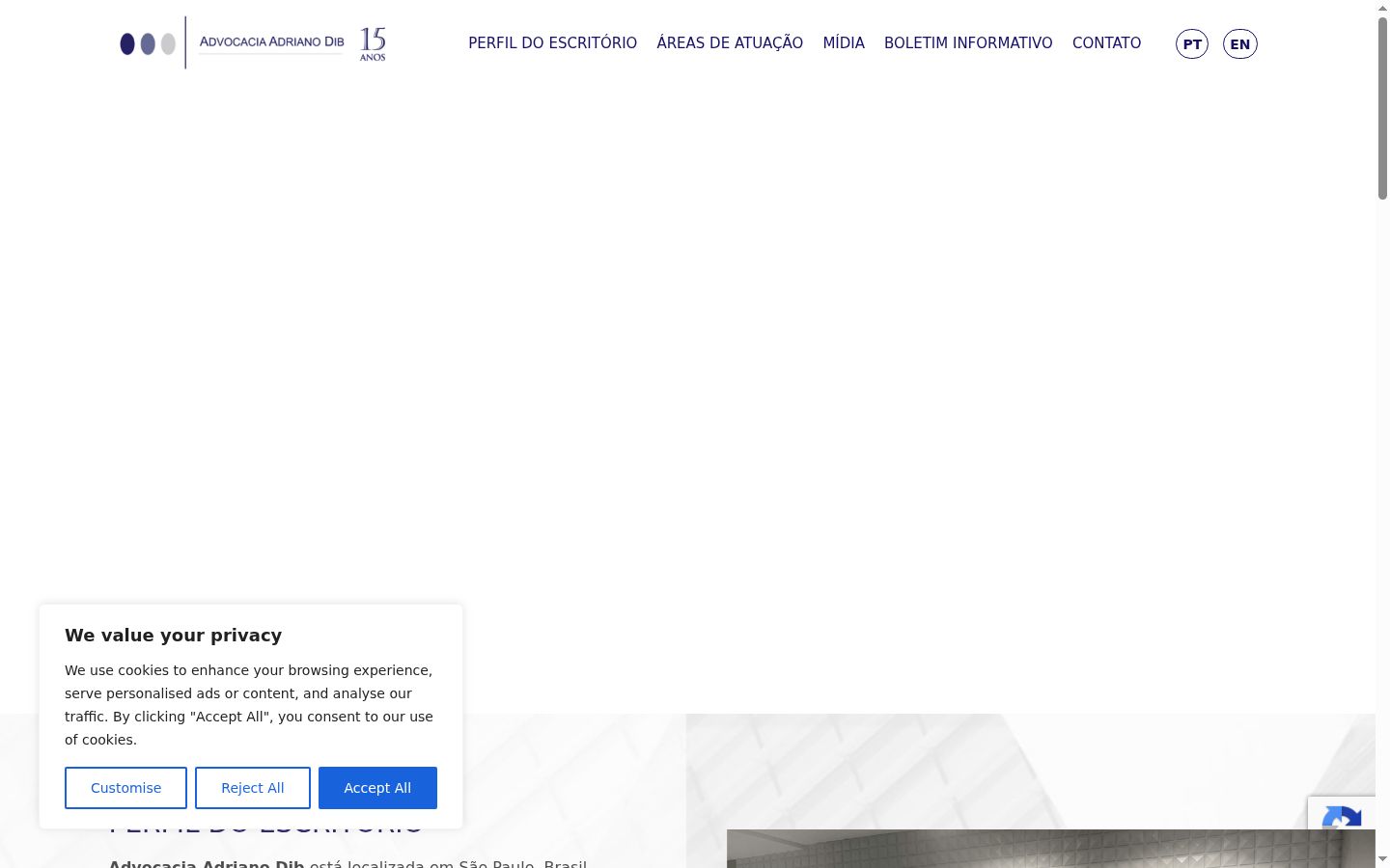 Screenshot tal-banner tal-kunsens muri qabel kwalunkwe interazzjoni