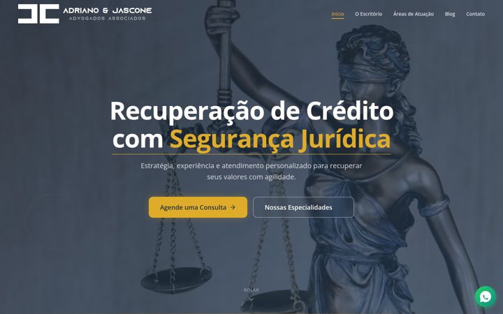 Screenshot of adrianoecoutoadv.com.br