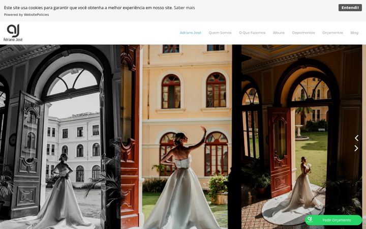 Screenshot of adrianojosefotografia.com.br