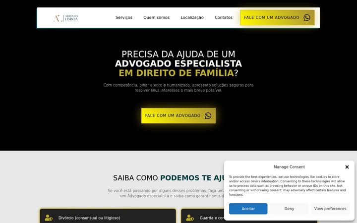 Screenshot of adrianolisboadvogados.com.br