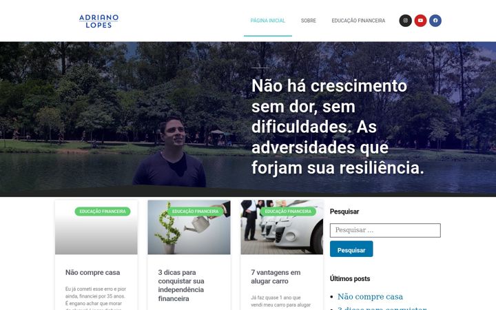 Screenshot of adrianolopes.com.br