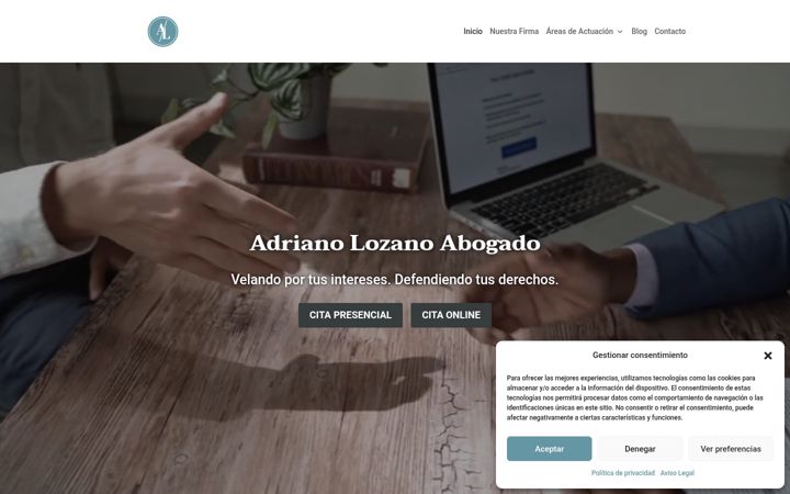 Zrzut ekranu adrianolozanoabogado.es