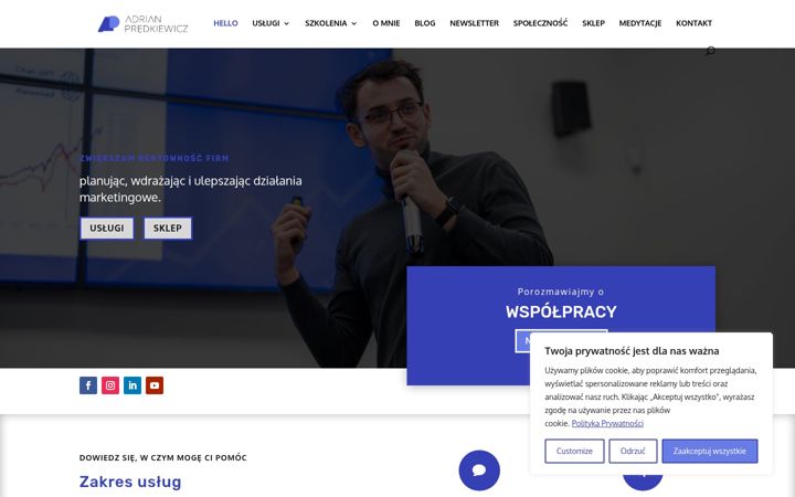 Screenshot van adrianpredkiewicz.pl