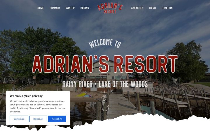 Screenshot of adriansresort.com