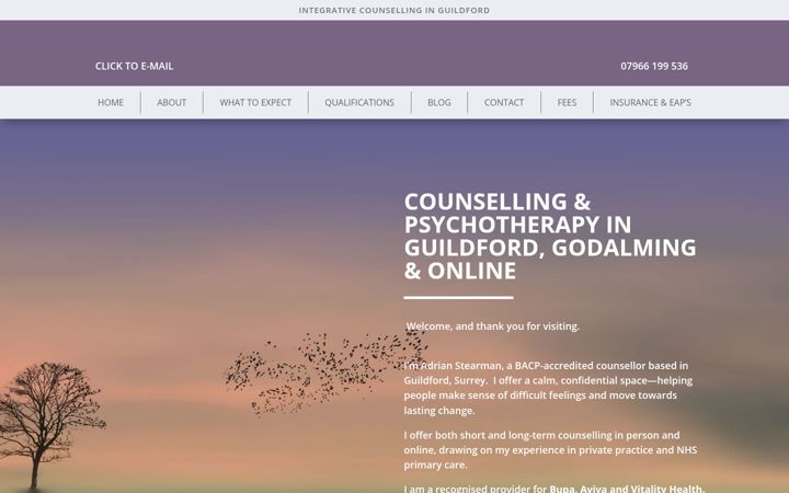 Screenshot di adrianstearmancounselling.co.uk