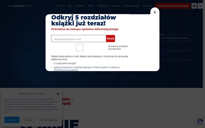 Screenshot of adrianstelmach.com