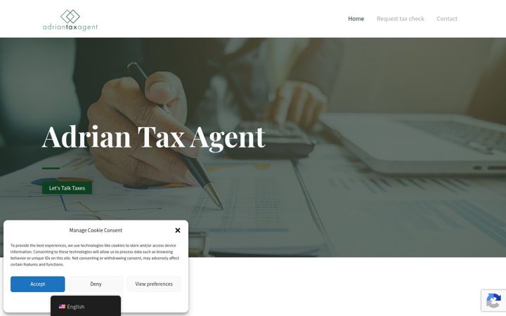 Screenshot of adriantaxagent.com
