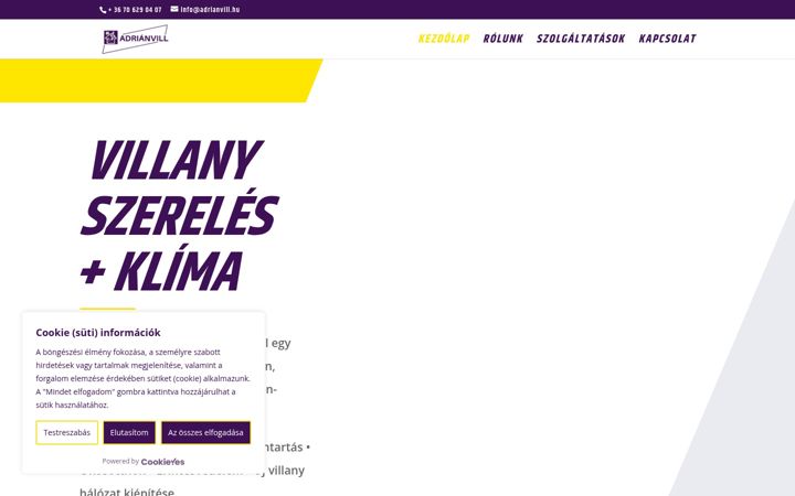 Screenshot of adrianvill.hu