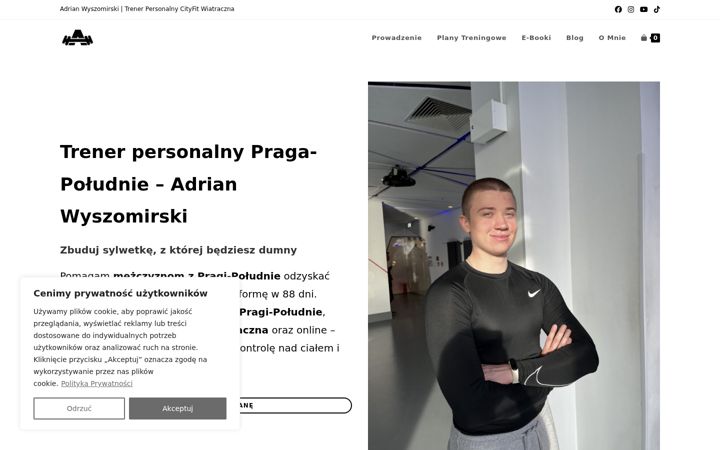 Screenshot of adrianwyszomirski.pl