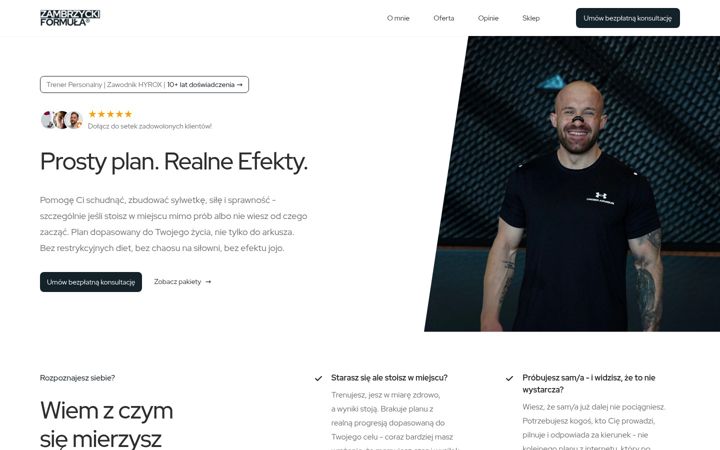 Screenshot of adrianzambrzycki.pl