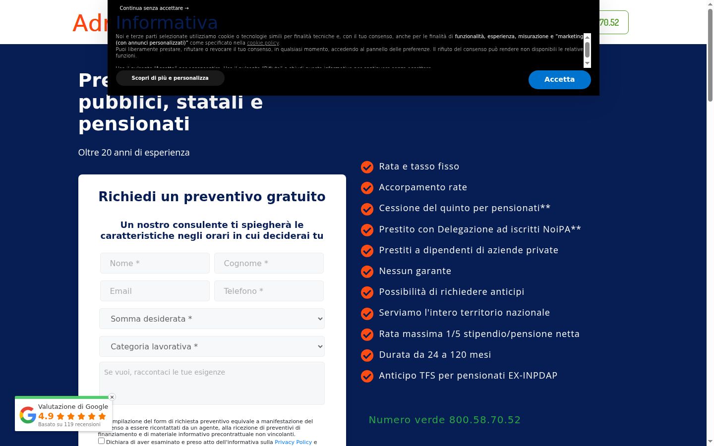 Zrzut ekranu banera zgody wyświetlanego przed jakąkolwiek interakcją