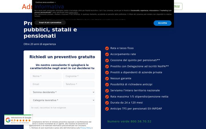 Screenshot of adriaprest.it