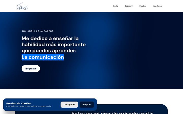 Screenshot of adriasolapastor.com