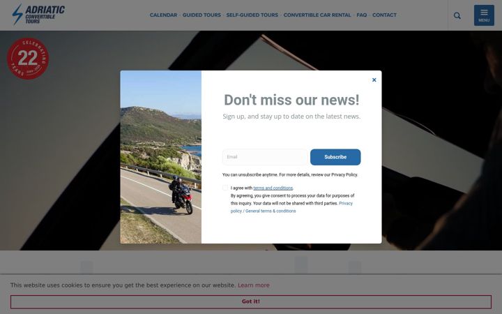 Screenshot of adriatic-convertible.com