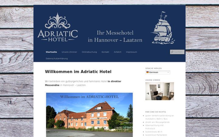 Screenshot of adriatic-hotel.de