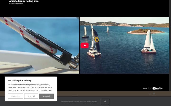 Screenshot ta' adriatic-luxury-sailing.com