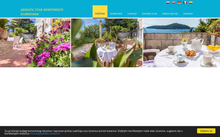 Snímek obrazovky adriatic-starapartments-dubrovnik.com.hr