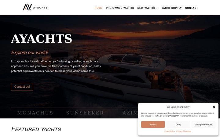 Screenshot ta' adriatic-yachts.com