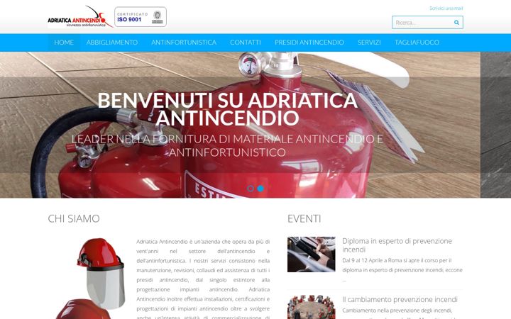 Screenshot of adriaticaantincendio.com