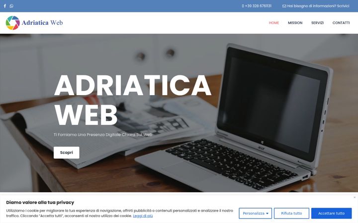 Screenshot ta' adriaticaweb.com