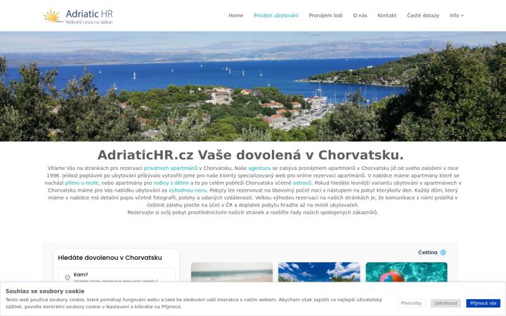 Captura de ecrã de adriatichr.cz