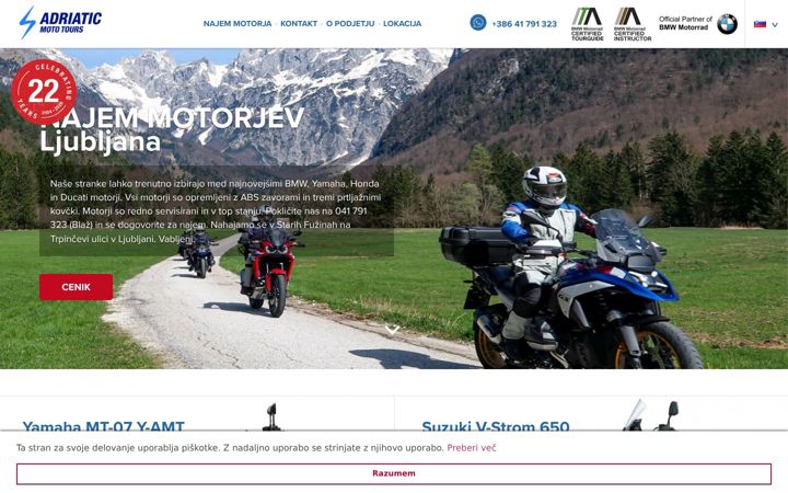 Screenshot of adriaticmototours.si