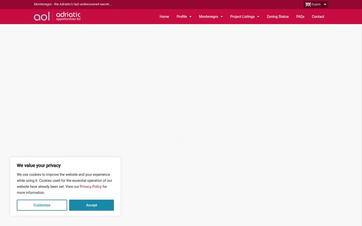 Screenshot του adriaticopportunitieslimited.com