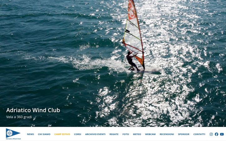 Screenshot του adriaticowindclub.com