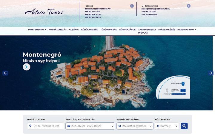 Screenshot of adriatours.hu