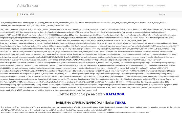 Screenshot of adriatraktor.com