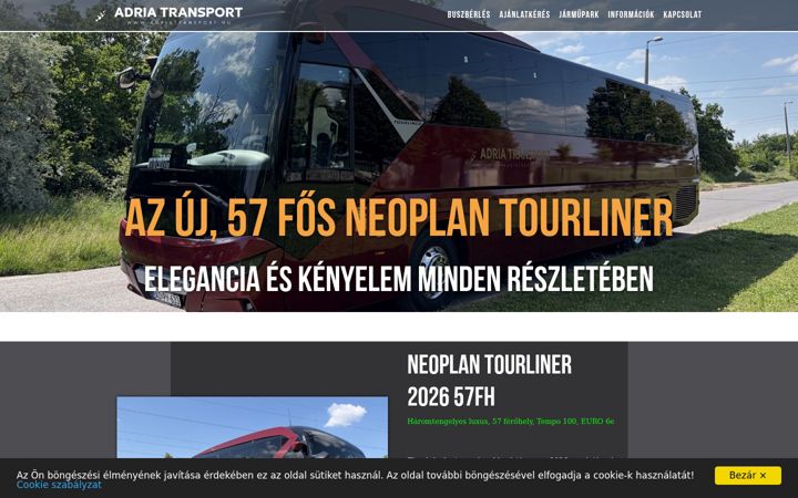 Screenshot of adriatransport.hu