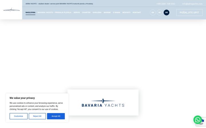 Screenshot of adriayachts.com