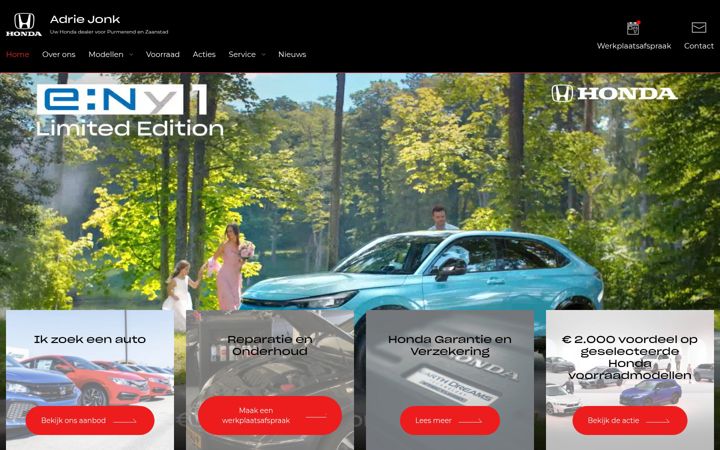 Skærmbillede af adriejonk-honda.nl