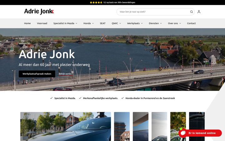 Screenshot of adriejonk.nl