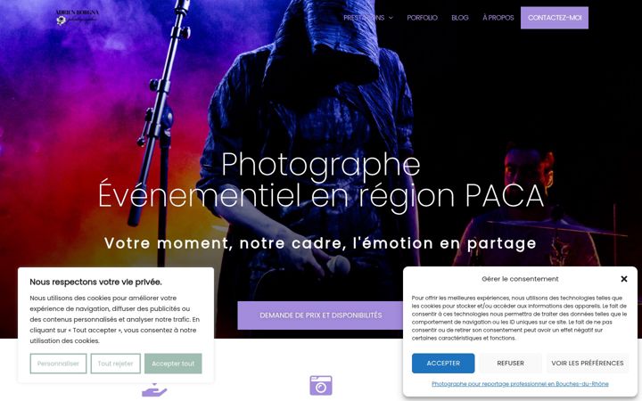 Screenshot of adrien-borgna-photographie.com