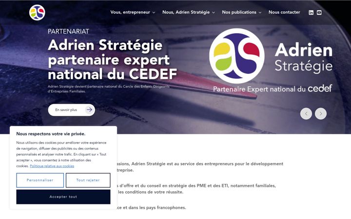 Screenshot of adrien-strategie.com