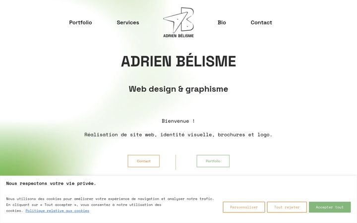 Screenshot of adrienbelisme.fr