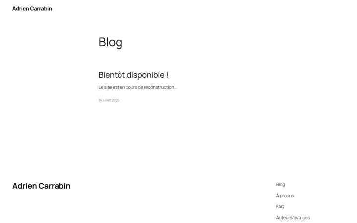 Screenshot di adriencarrabin.fr