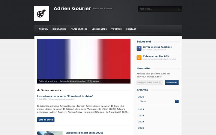 Screenshot of adrienlebastard.com