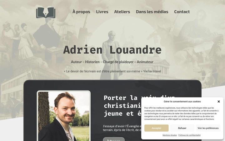 Screenshot of adrienlouandre.com