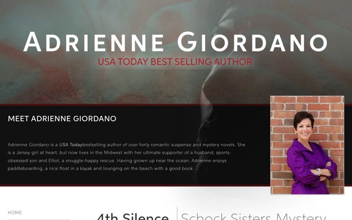 Snímek obrazovky adriennegiordano.com