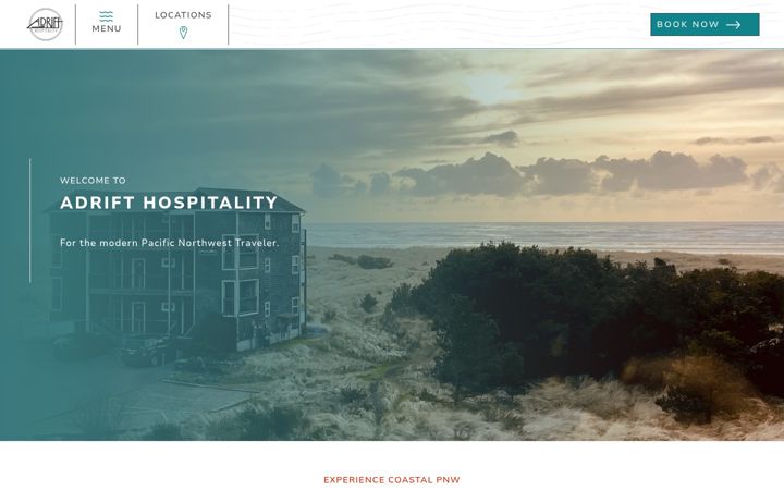 Screenshot of adrifthospitality.com