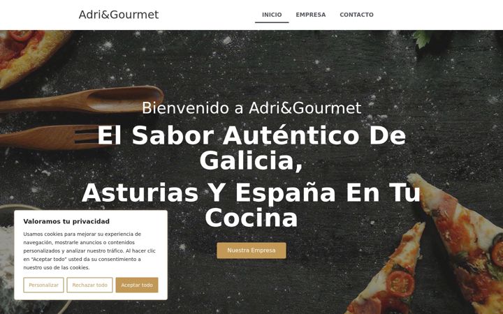 Screenshot ta' adrigourmet.es