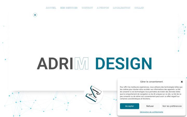 Snímek obrazovky adrimdesign.com