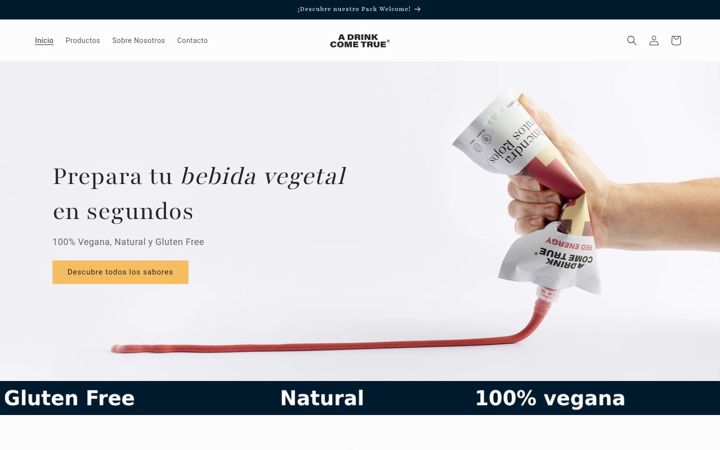 Snímek obrazovky adrinkcometrue.com