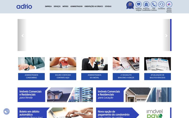 Screenshot of adrio.com.br