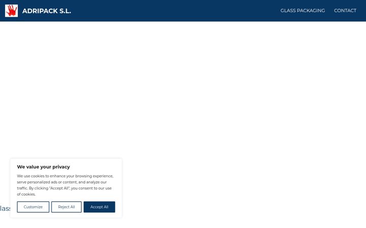 Snímek obrazovky adripack.com