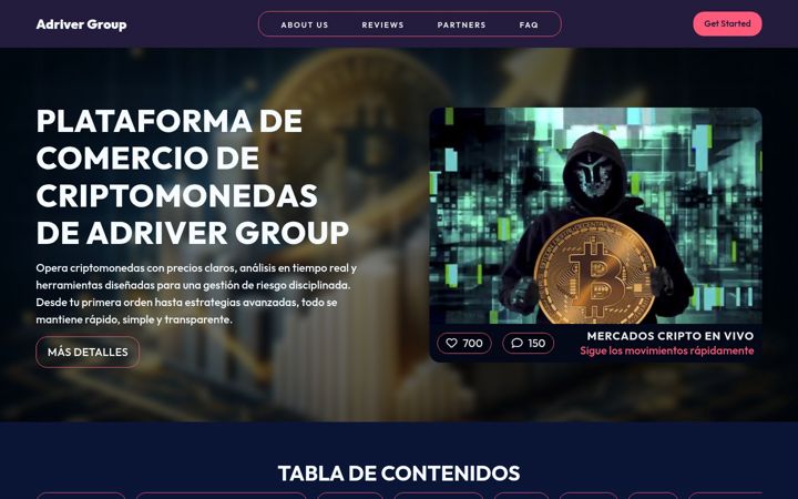 Screenshot von adrivergroup.co