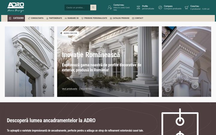 Screenshot of adrohomedesign.ro