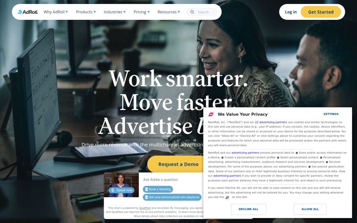 Screenshot of adrollgroup.com